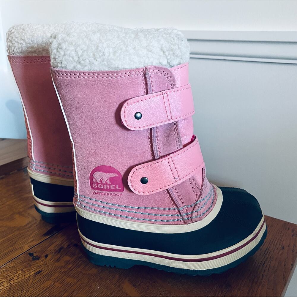 Toddler Girls' Sorel 1964 Pac Strap Youth Snow Boots, Pink, Size 8